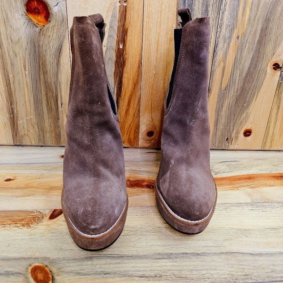 H&M Stunning Tall Platform Suede Booties - Picture 6 of 7